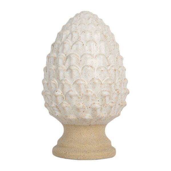 Decoratie Beeld Dennenappel Beige Aardewerk