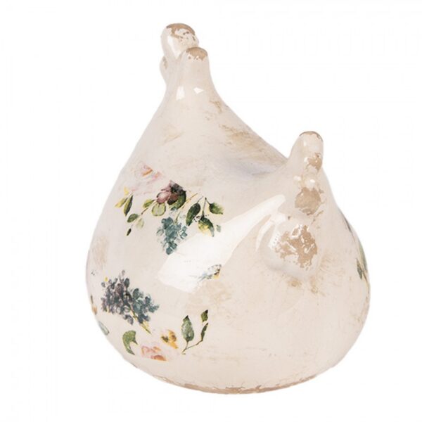 Decoratie Beeld Kip Beige Keramiek
