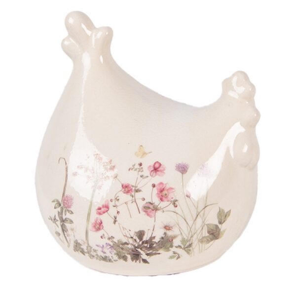 Decoratie Beeld Kip Beige Keramiek