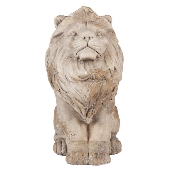 Decoratie Beeld Leeuw Beige Keramiek