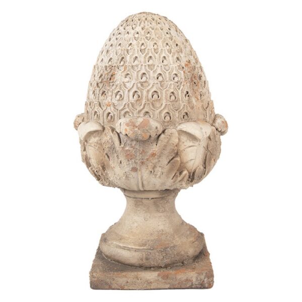 Ornament Dennenappel Beige Keramiek