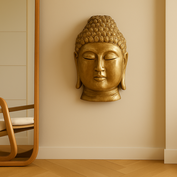 houten Buddha plaat-muur
