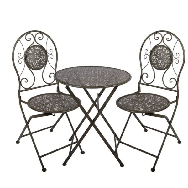 Clayre & Eef Bistroset 3-delig Groen Metaal - Ø 60x71 50x40x93 cm