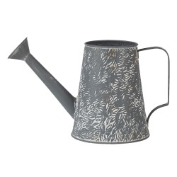 Clayre & Eef decoratie gieter 14x14x17 cm grijs metaal