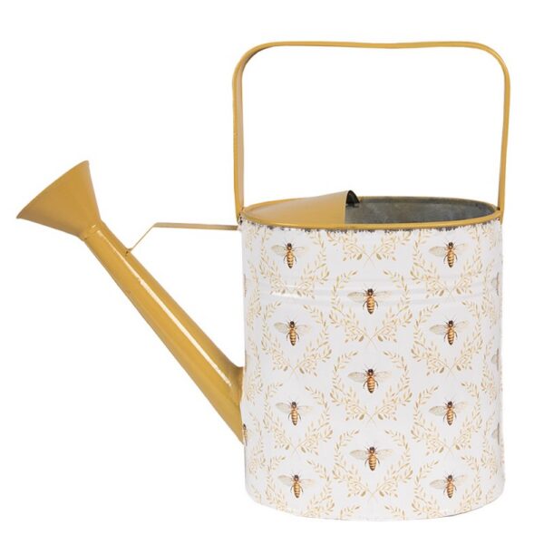 Clayre & Eef Decoratie Gieter 33x12x32 cm Wit Metaal Bijen