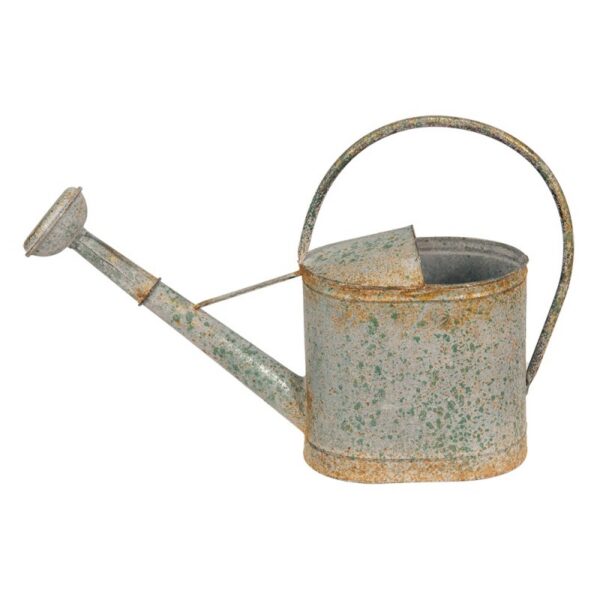 Clayre & Eef Decoratie Gieter 50x16x33 cm Grijs Groen Metaal Plantengieter