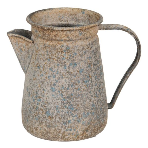 Clayre & Eef Decoratie Kan 12x12x16 cm Grijs Metaal Plantengieter