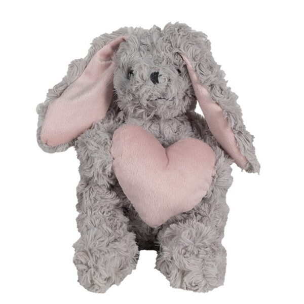 Knuffel Konijn 14x15x20 cm Grijs Pluche