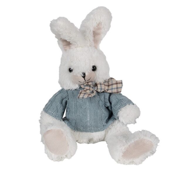 Knuffel Konijn 22x24x24 cm Wit Pluche