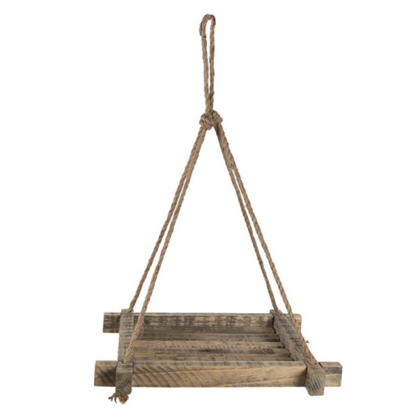 Plantenhanger 36×36 cm Bruin Hout Hangpot