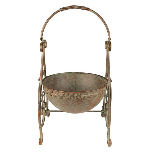 Clayre & Eef Planthouder 26x27x49 cm Groen IJzer decoratie plantenhouder