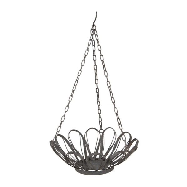 Clayre & Eef Planthouder Ø 37×58 cm Grijs Metaal decoratie plantenhouder