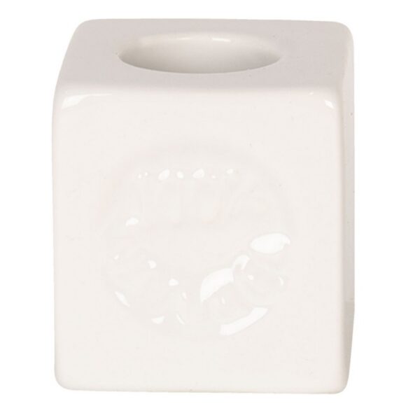 Tandenborstelhouder 4×4 cm Wit Keramiek Tandenborstel Houder