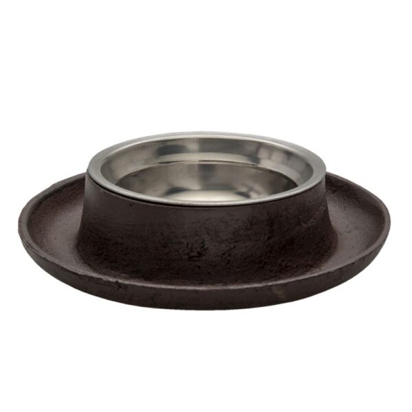 Clayre & Eef Voerbak Hond Ø 22x5 cm Bruin IJzer Voerbak Kat