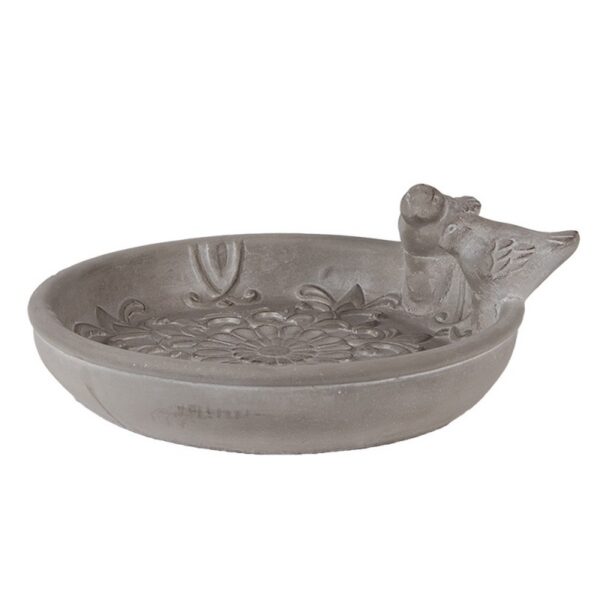 Clayre & Eef Vogelvoederbak 25x24x9 cm Grijs Steen