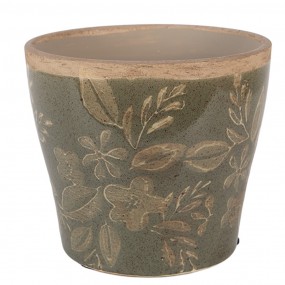 Bloempot Ø 12x10 cm Groen Keramiek