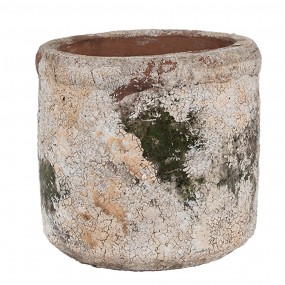 Bloempot Ø 12x11 cm Beige Groen Terracotta