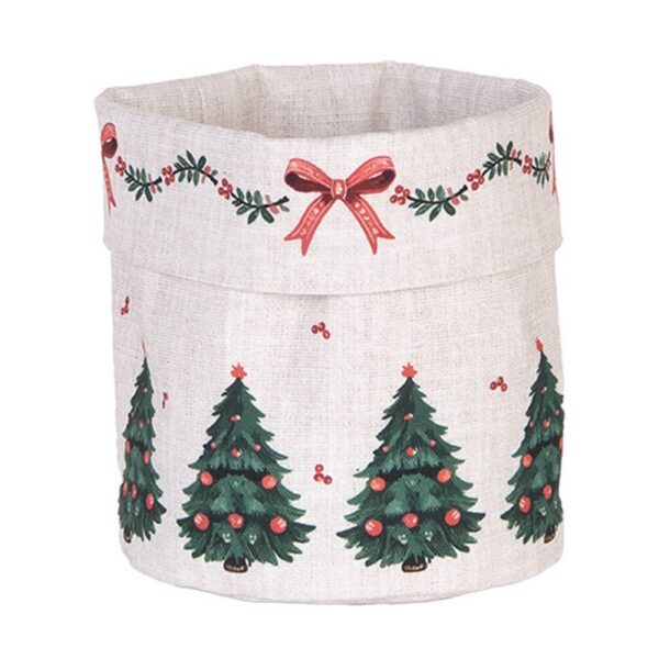 Broodmand Ø 15x16 cm Beige Katoen Kerst
