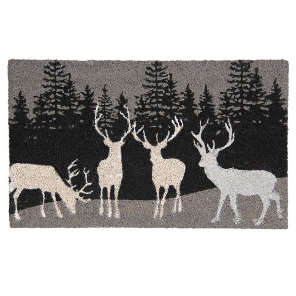 Deurmat 75X45 Cm Grijs Kokos Elanden Kokosmat