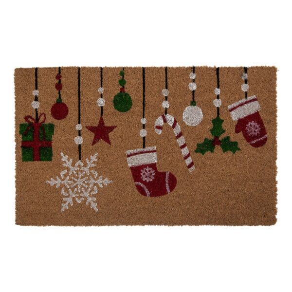 Deurmat 75X45X1 Cm Bruin Kokos Kerst
