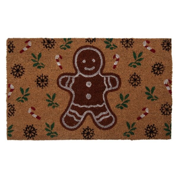 Deurmat 75x45x1 cm Bruin Kokos Kerst