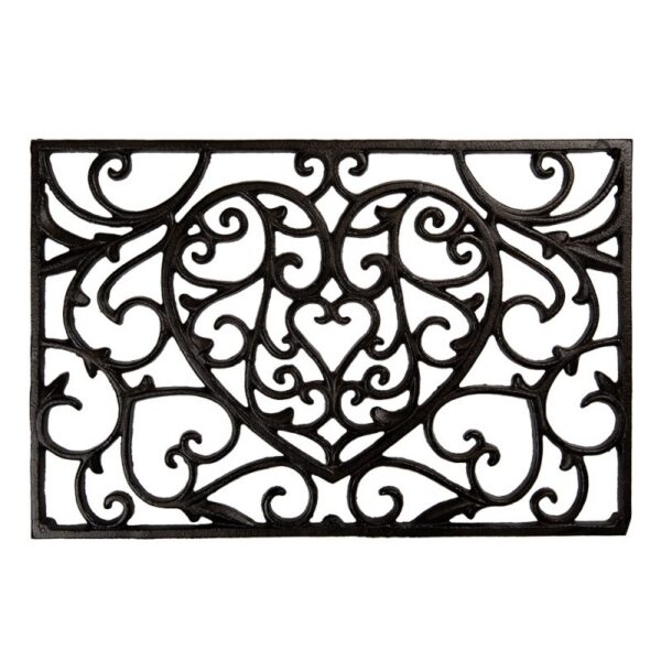Deurmat Hart 59X39X2 Cm Bruin Metaal