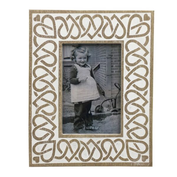 Fotolijst 10x15 cm Wit Beige Hout Fotokader