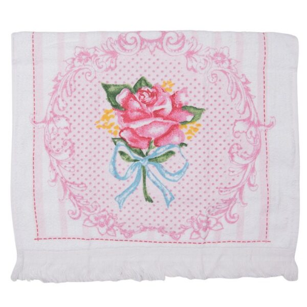 Gastendoekje 40x66 cm Roze Blauw Katoen Roos Toilet Handdoek