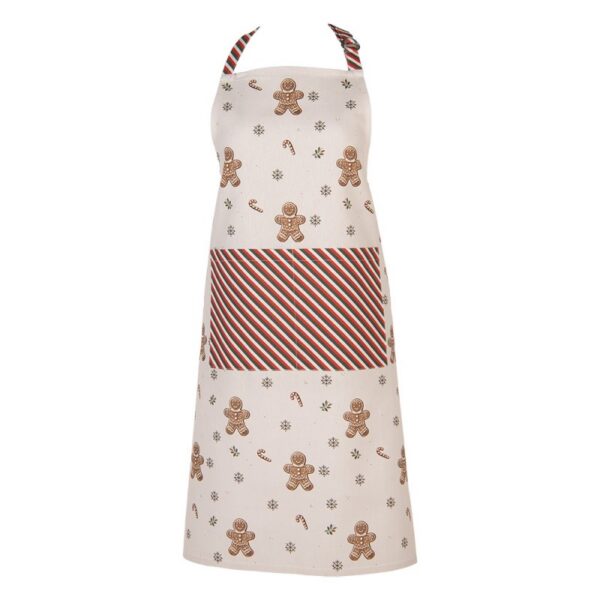 Keukenschort 70x85 cm Beige Katoen Gingerbread man