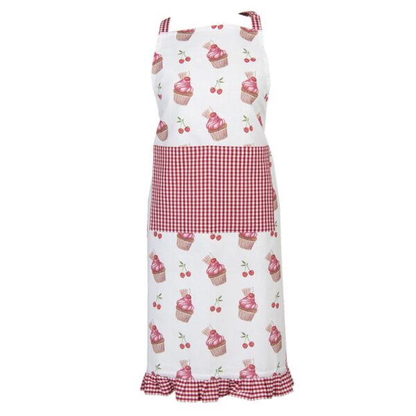 Keukenschort 70x85 cm Rood Roze Katoen Cupcakes BBQ Schort