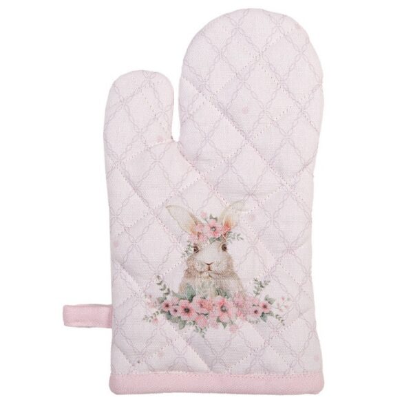 Kind Ovenwant 12x21 cm Roze Katoen Konijn
