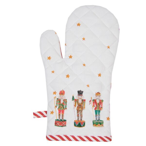Kind Ovenwant 12x21 cm Wit Rood Katoen Notenkrakers Ovenhandschoen