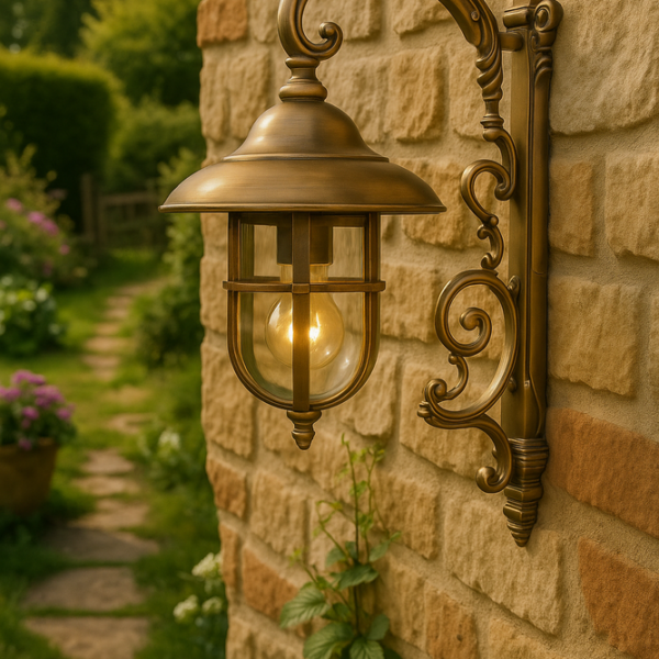 Koperen Wandlamp