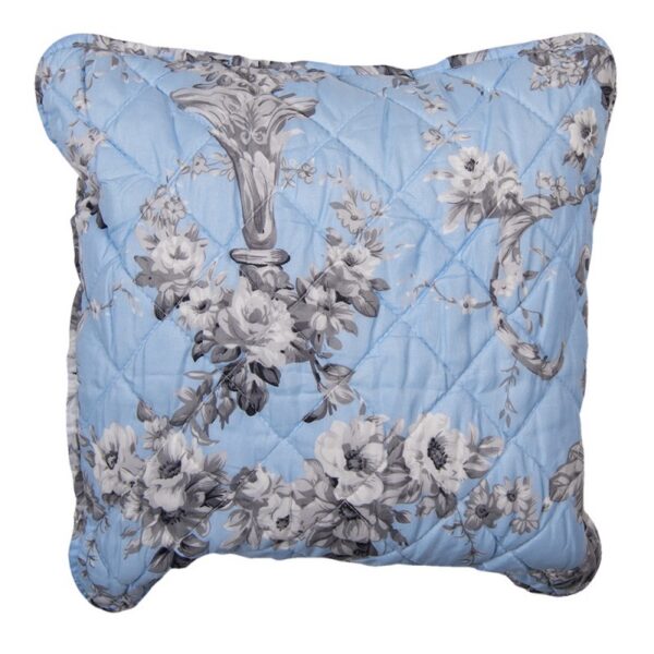 Kussenhoes 40x40 cm Blauw Polyester Bloemen Sierkussenhoes