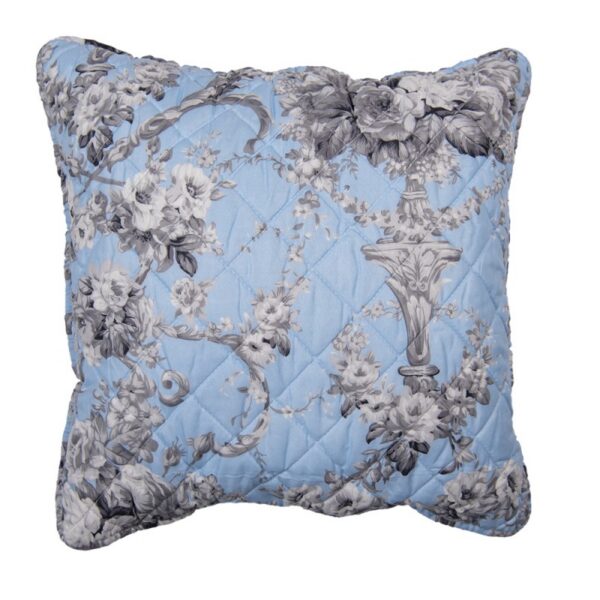 Kussenhoes 50x50 cm Blauw Polyester Bloemen Sierkussenhoes