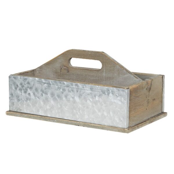 Opbergkist 28X13X18 Cm Bruin Grijs Hout Speelgoedkist 8717459763920