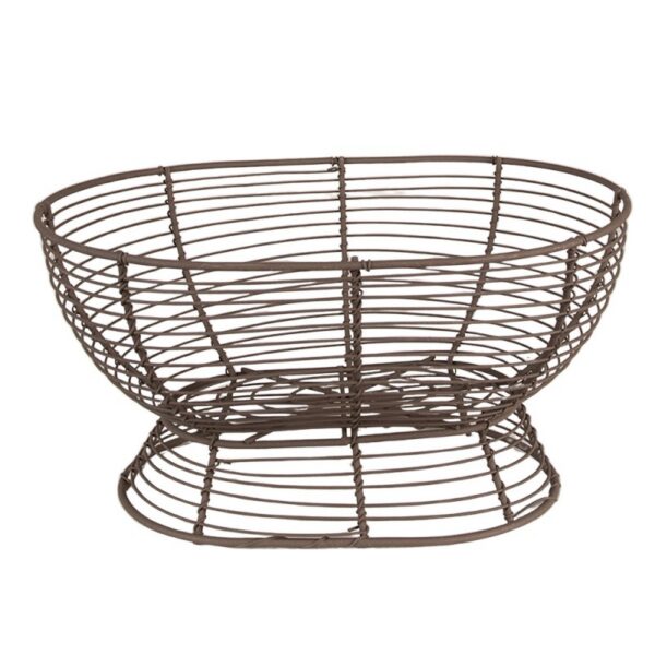 Opbergmand 28x18x14 cm Bruin Ijzer Mand