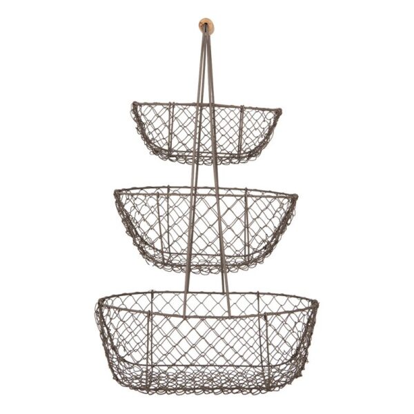 Opbergmand 30x22x50 cm Zwart Metaal
