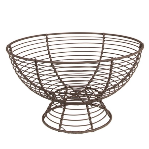 Opbergmand Ø 25x14 cm Bruin Ijzer Mand