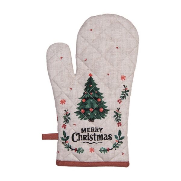 Ovenwant 18x30 cm Beige Katoen Kerst