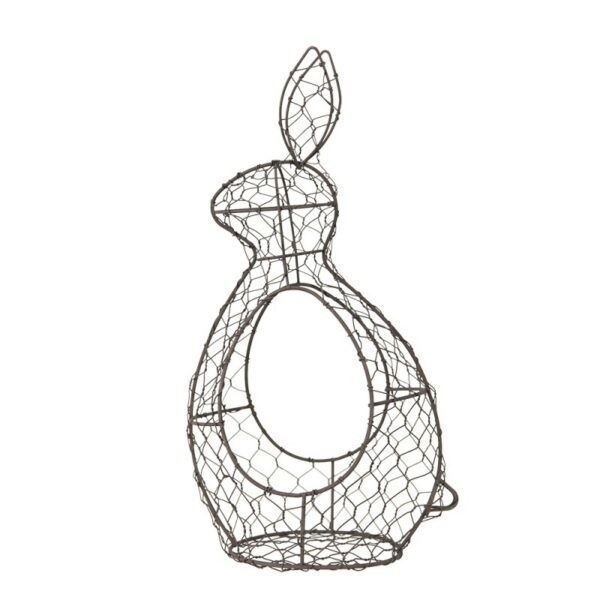 Paas Mandje Konijn 18x15x38 cm Bruin Ijzer Mand
