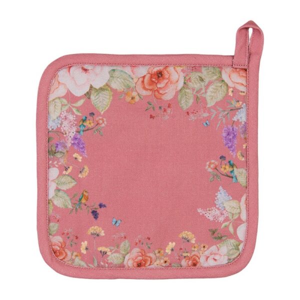 Pannenlap 20x20 cm Roze Katoen Bloemen