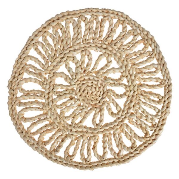 Placemat Ø 30 cm Beige Stro Tafelmat