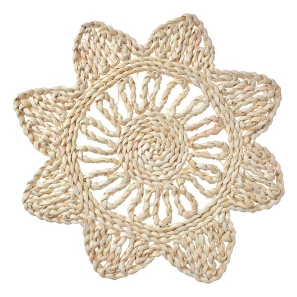 Placemat Ø 34 cm Beige Stro Tafelmat