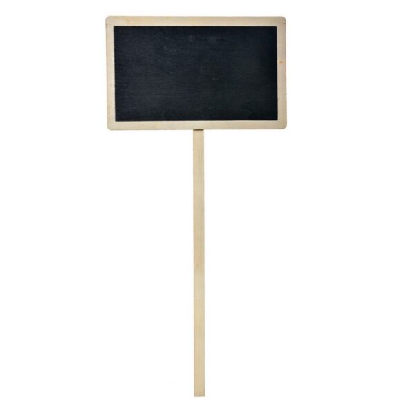 Plantensteker Met Krijtbord cm Zwart Hout