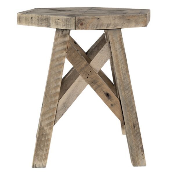 Plantentafeltje 22x22x25 cm Bruin Hout Plantenstandaard