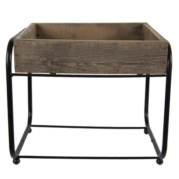 Plantentafeltje 32x26x27 cm Bruin Hout Plantenstandaard