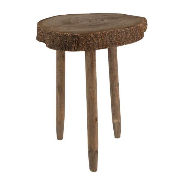 Plantentafeltje Ø 24x36 cm Bruin Hout Plantenstandaard
