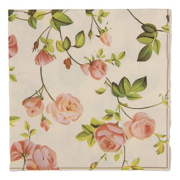 Servetten Papier Set van 20 33x33 cm Beige Papier