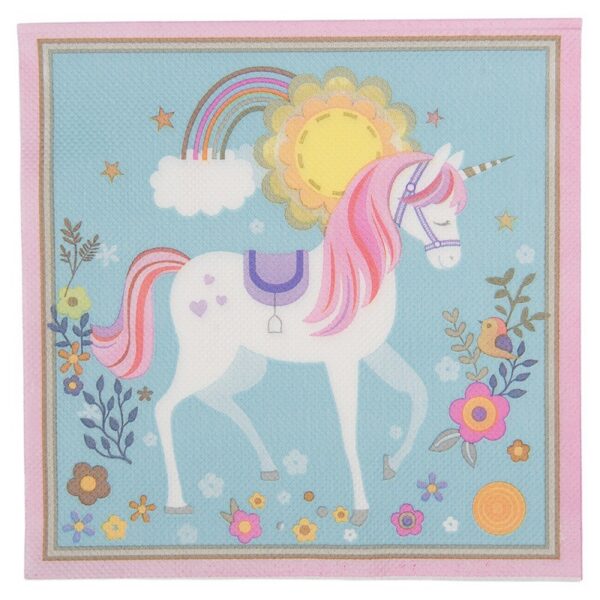 Servetten Papier Set van 20 33x33 cm Blauw Papier